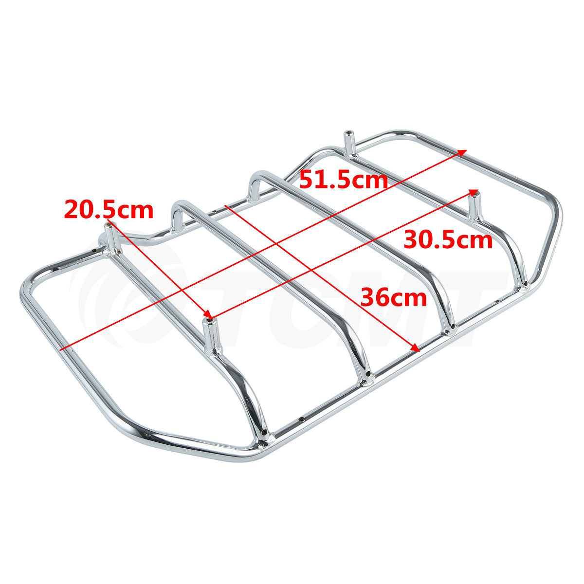 King Trunk Backrest 2 Up Mount Rack Fit For Harley Touring Road King Glide 14-26