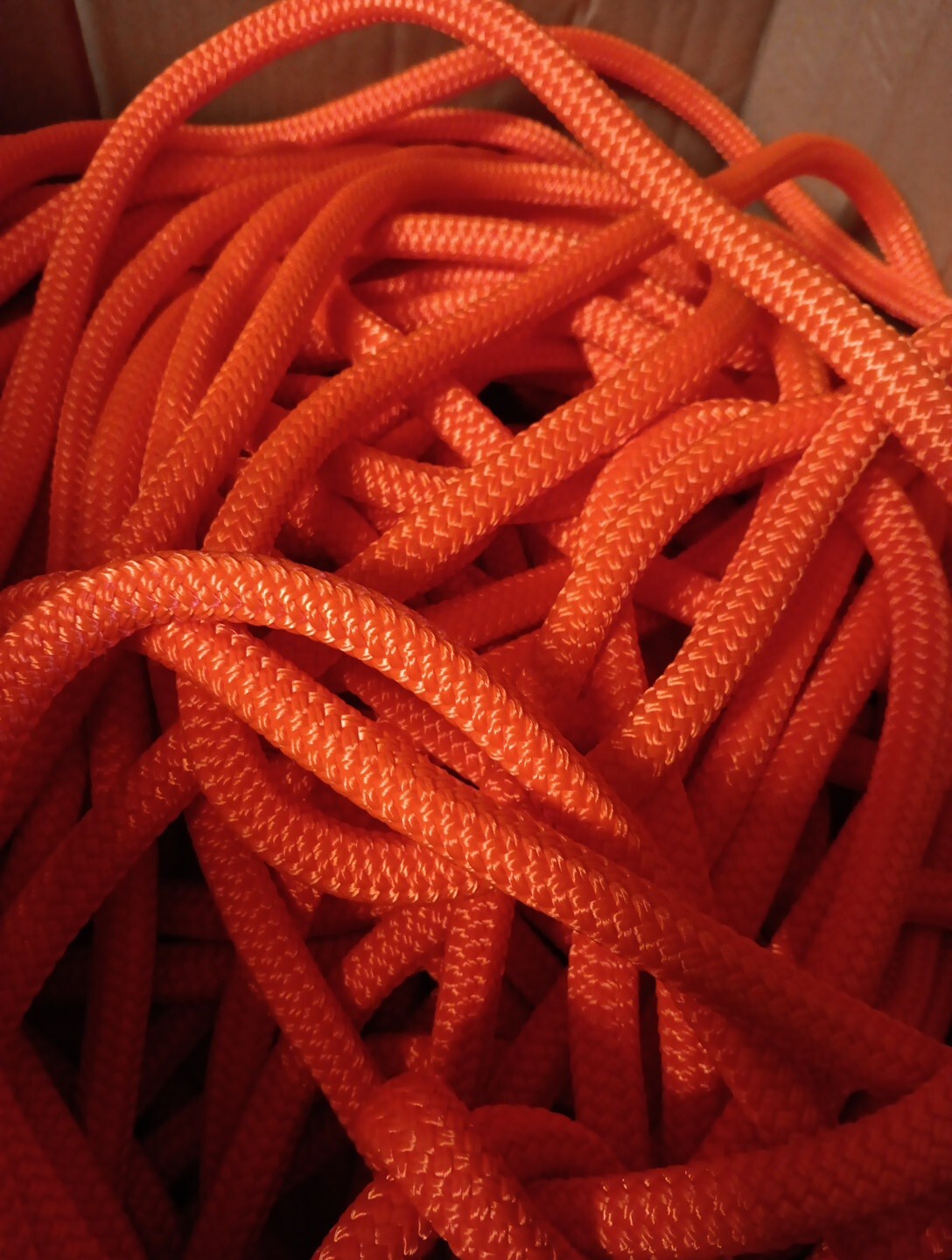 9/16 x 200 ft. Double Braid-Yacht Braid Polyester Rope. Orange