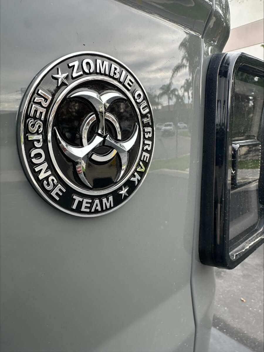 Emblem Badge Decal Sticker Zombie Outbreak Response Team 4″ ABS Plastic 3D