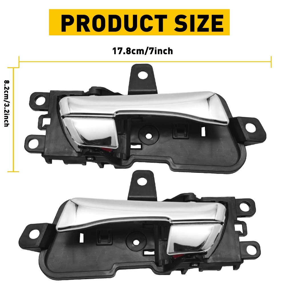 Front/Rear Left Right Inside Door Handle For Hyundai Sonata 2011-2015 Chrome