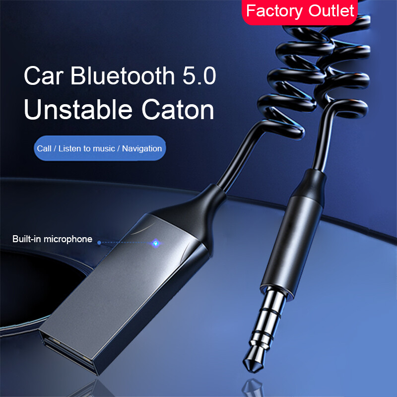 Car Bluetooth Receiver 5.0 Audio Music Wireless Handsfree Aux Adapter 3.5mm Jack