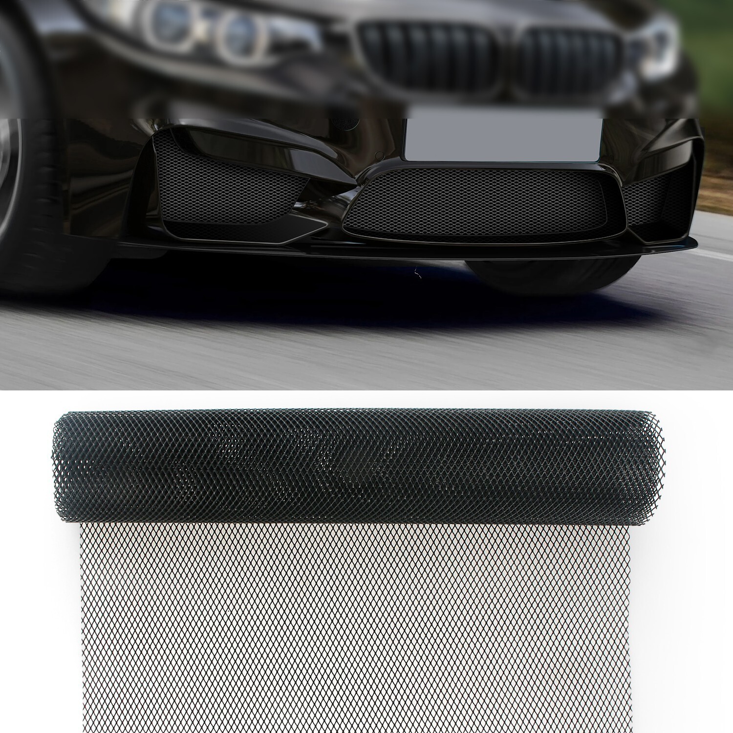 40*13″ Car Grille Mesh Net Sheet Aluminum Rhombic Auto Grill Mesh 0.11″X0.23″