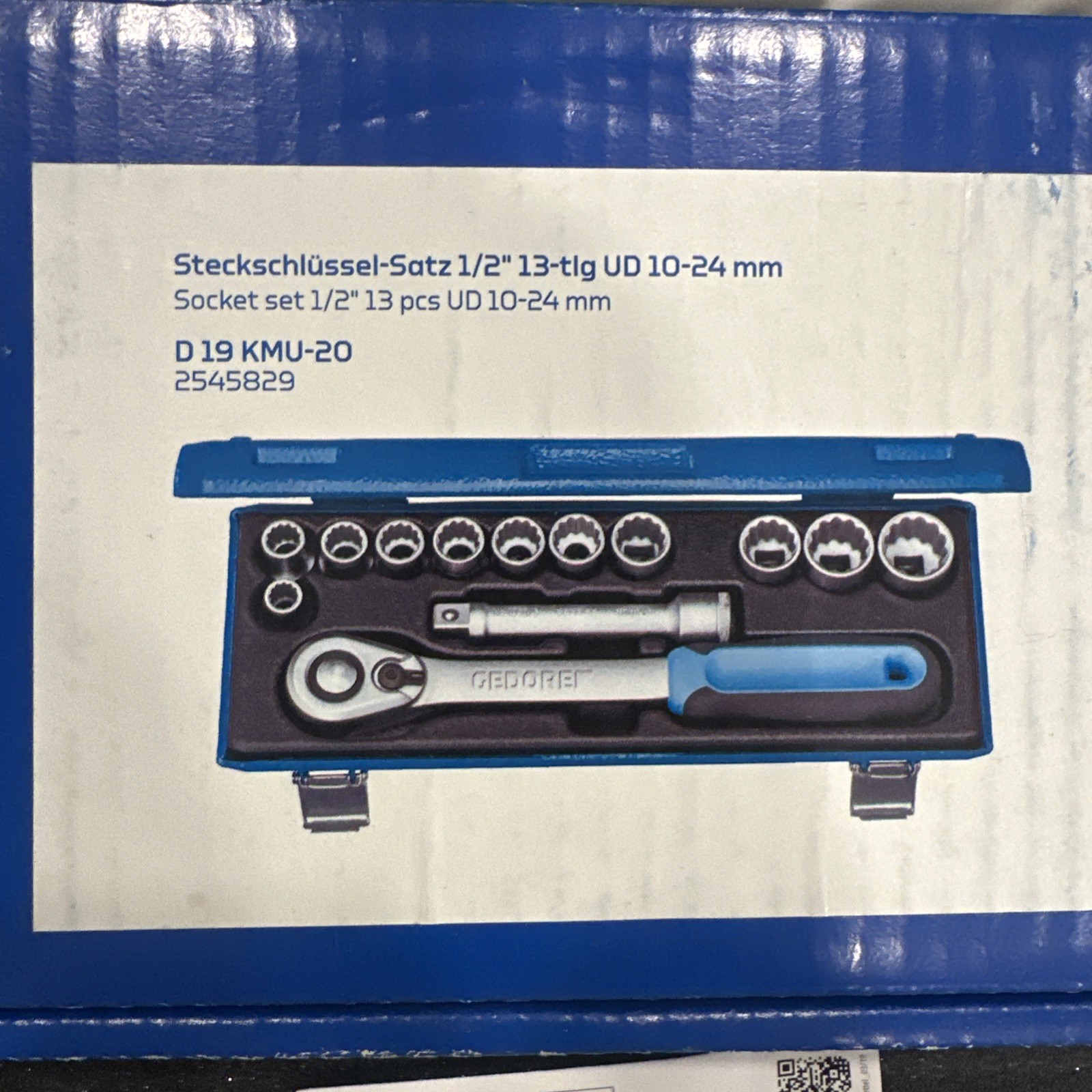 Gedore Ratchet & Socket Set 1/2 Drive 19 KMU-20 Metric – Made In Germany
