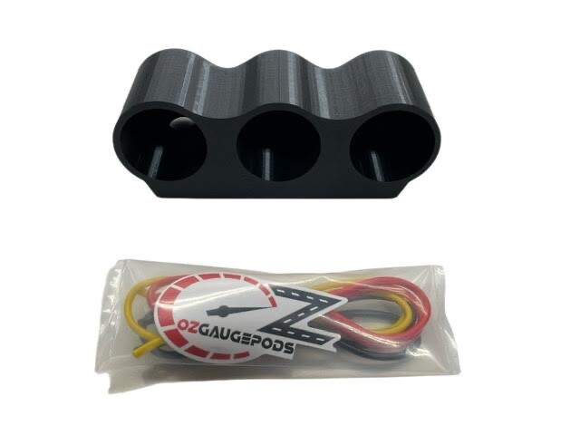 Universal Triple Gauge Pod Meter Mount 60mm Pod Black