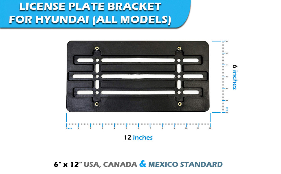 License Plate Tag Holder Mount Relocator Adapter Bumper Kit Bracket for HYUNDAI
