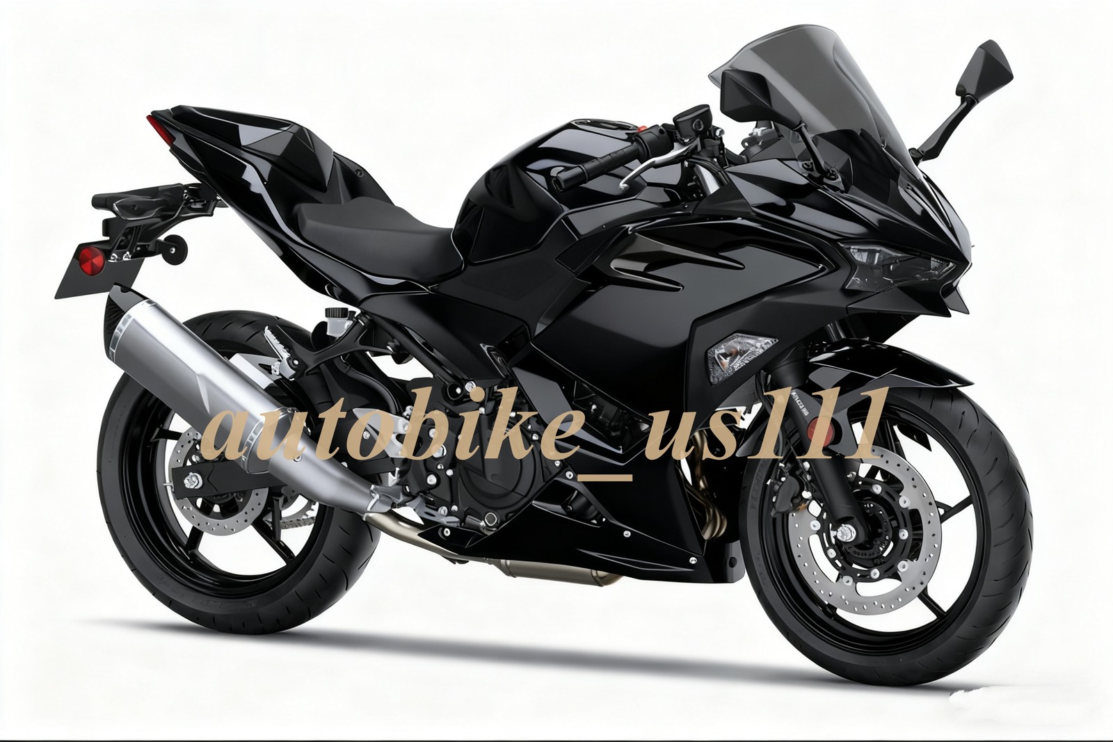 Fairing Kit For Kawasaki Ninja 500 2024-2025 ABS Injection Glossy Black Bodywork