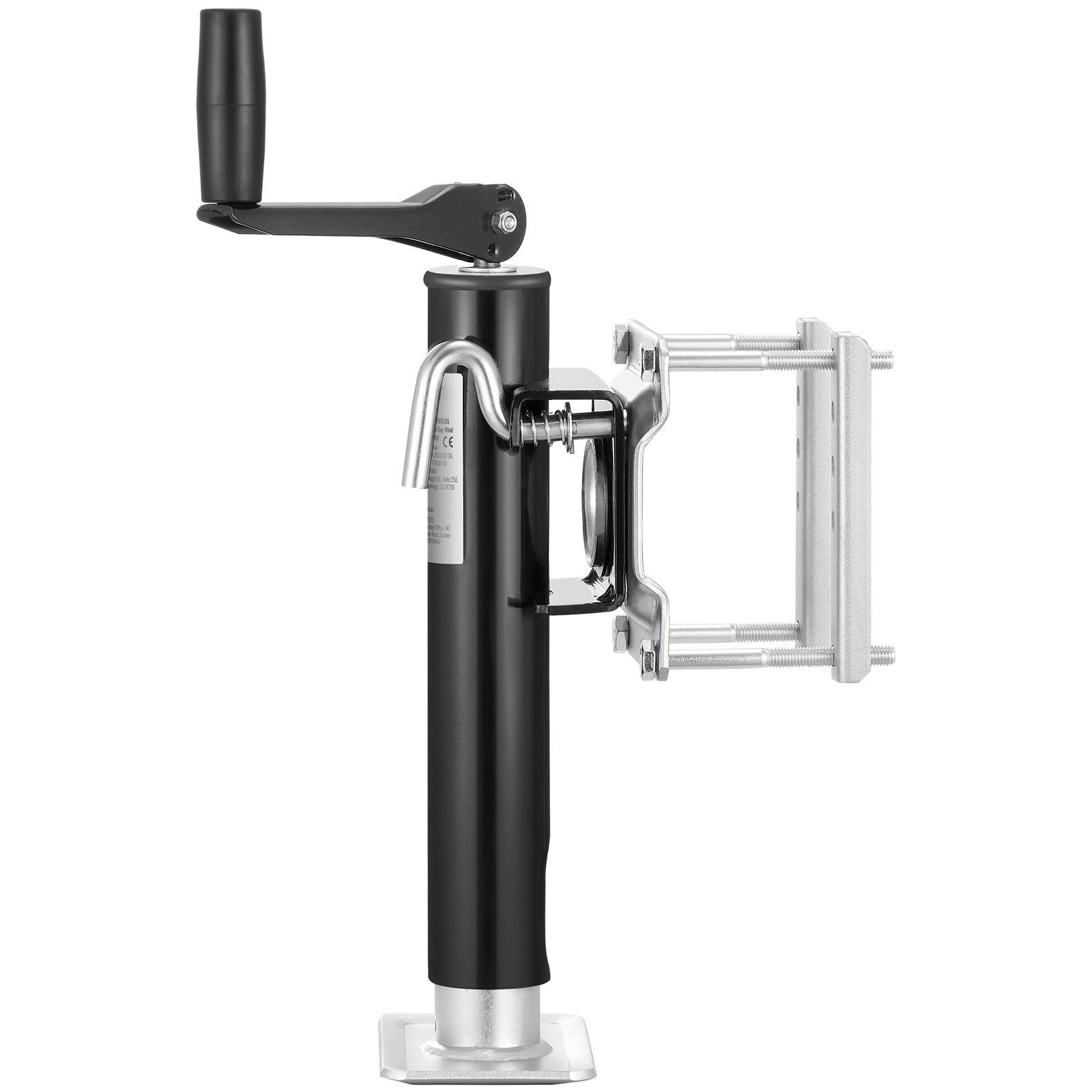 2000lb Bolt-on Trailer Jack 10 Lift Range Rust-Resistant Carbon Steel