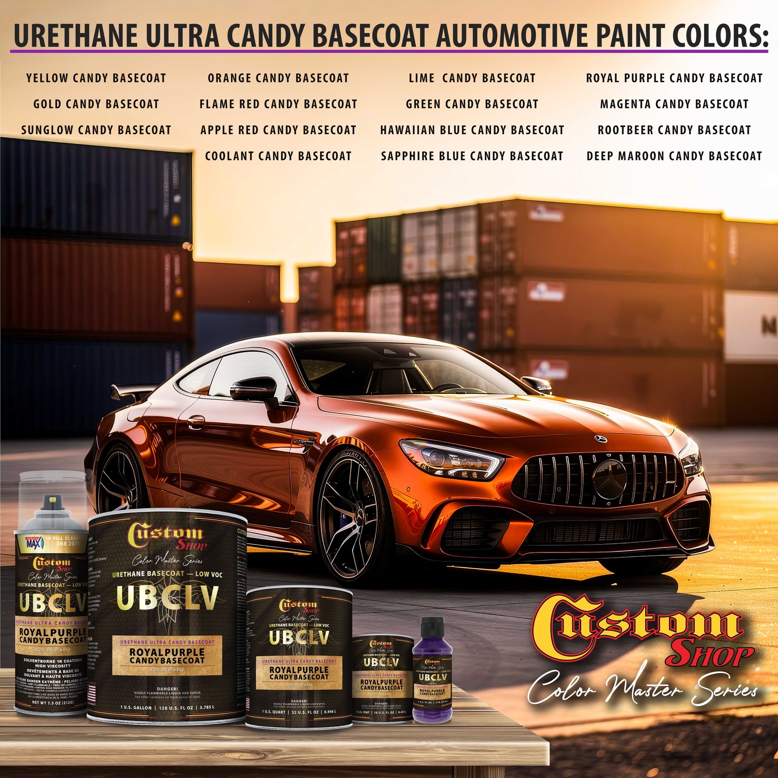 Urethane Ultra Candy Basecoat Automotive Paint – Royal Purple Candy – Gallon
