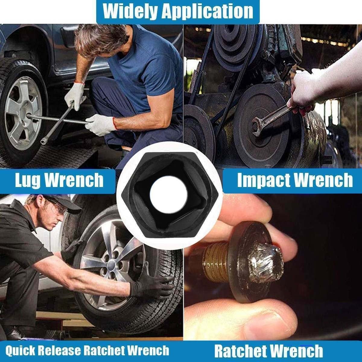 Impact Bolt Extractor Set Nut Remover Set Stripped Extraction Socket Tool 13PCS