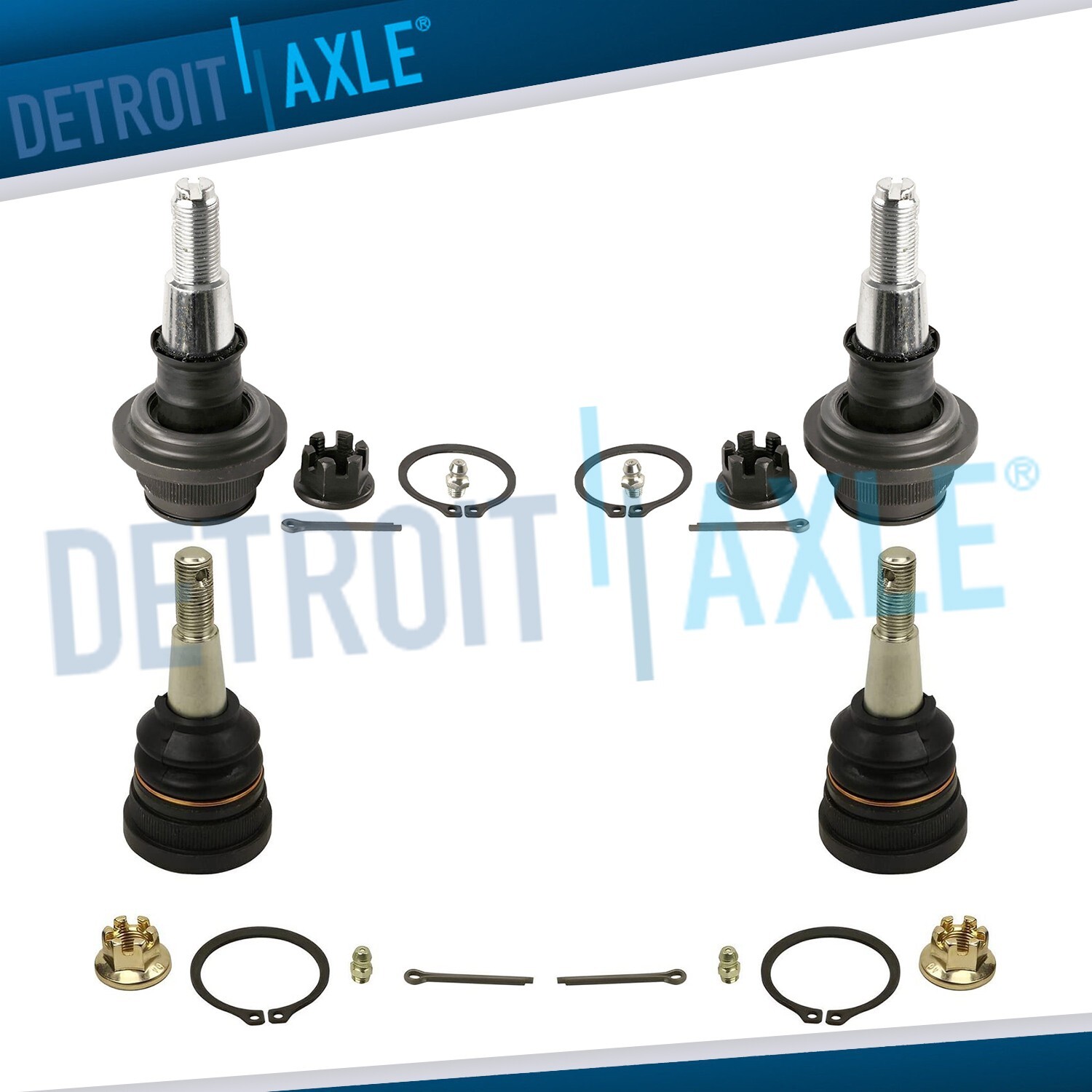 Front Upper Lower Ball Joints for 2016-2018 Silverado Sierra 1500 Tahoe Yukon XL