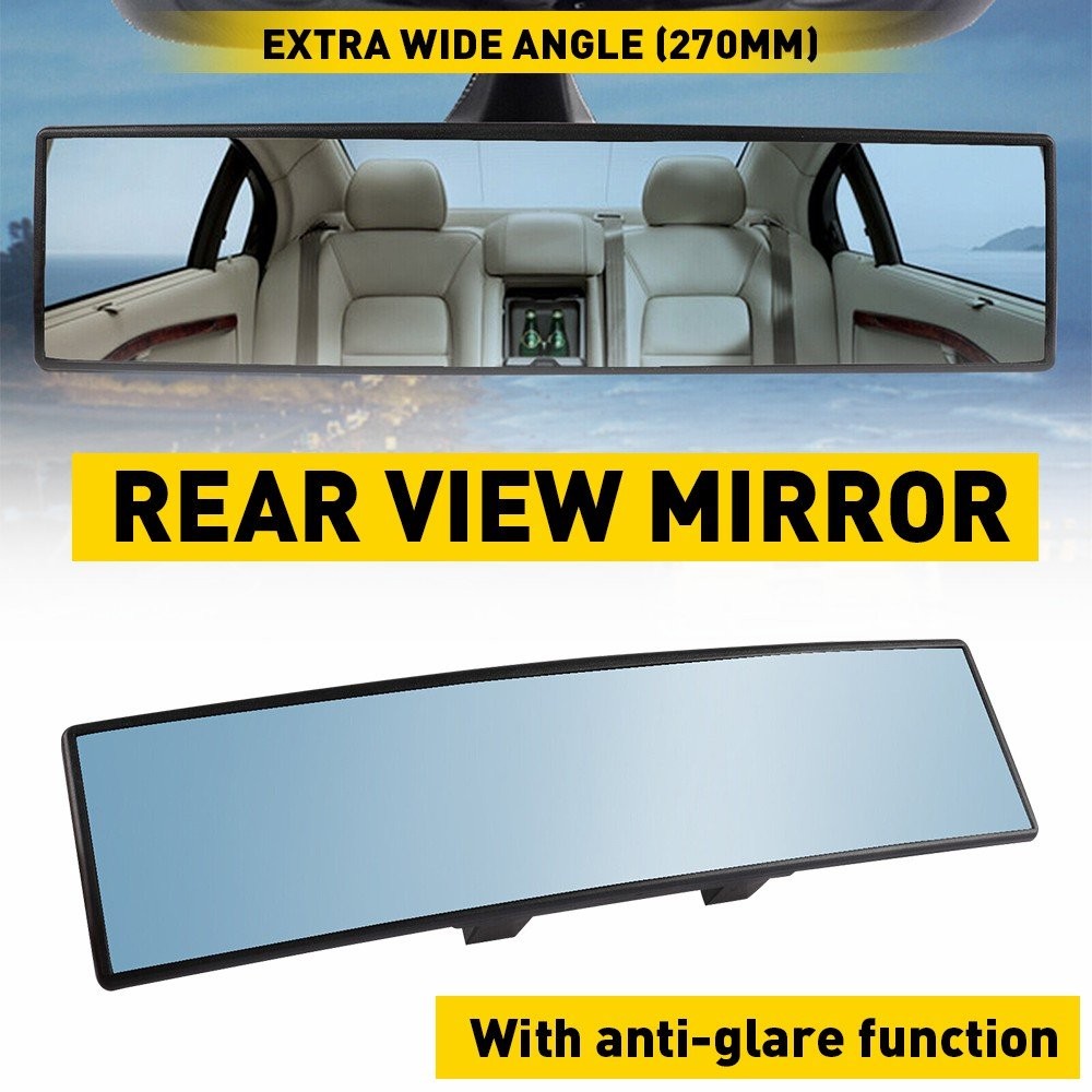 270MM Blue Rear View Mirror Convex Design Expand Rearview Mirror Replacement USA