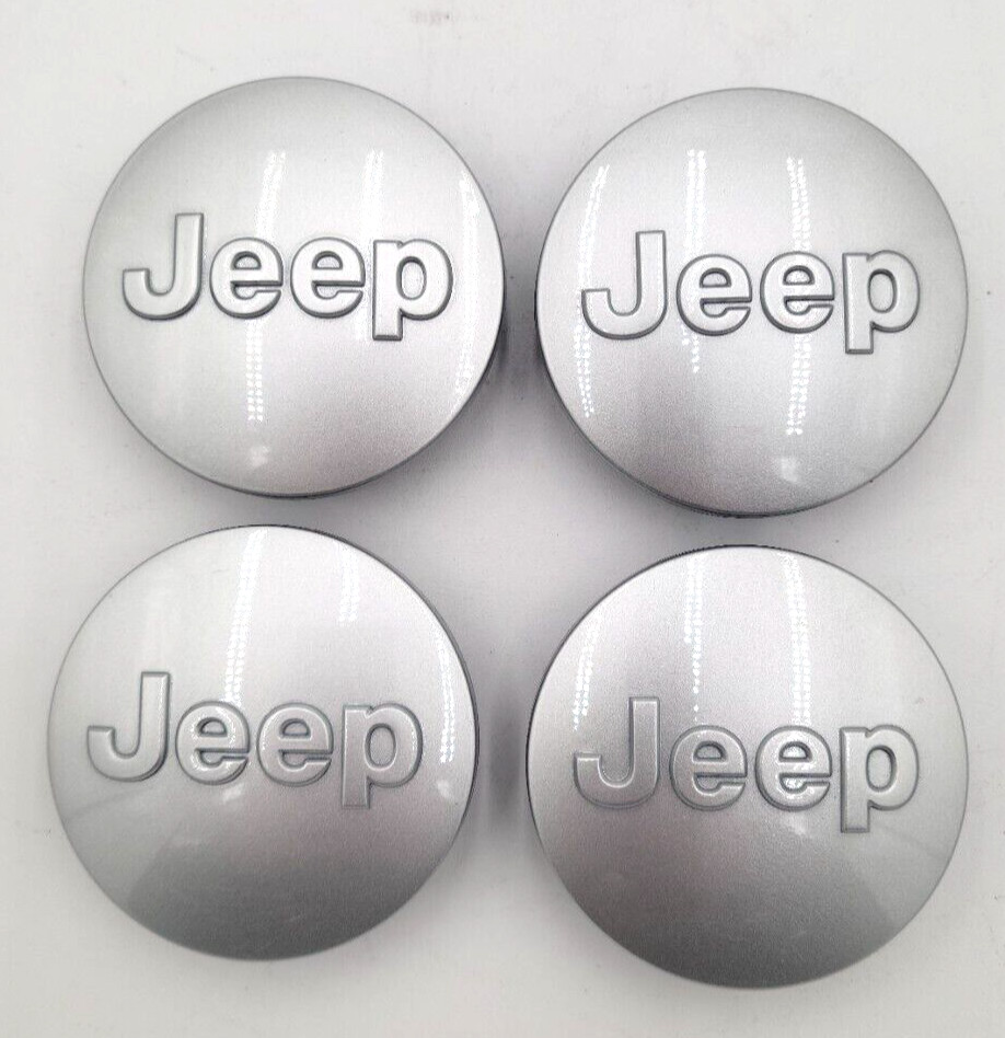 OEM Jeep 2.5″ Light Silver Center Cap – SET OF 4 – 1LB77TRMAC/1LB77LS1AC