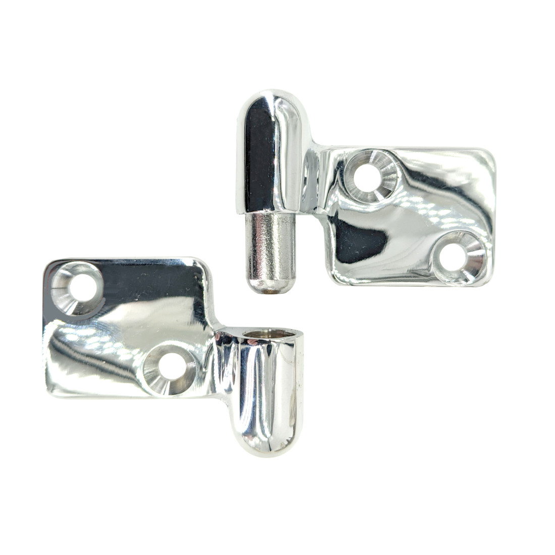 Chrome Plated CA377 Brass Motor Box Take Apart Hinge – Boat OEM {2 Pieces}