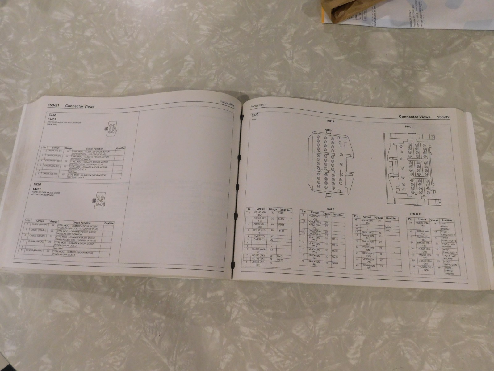 2014 Ford Focus Factory Shop Electrical Wiring Diagram Manual