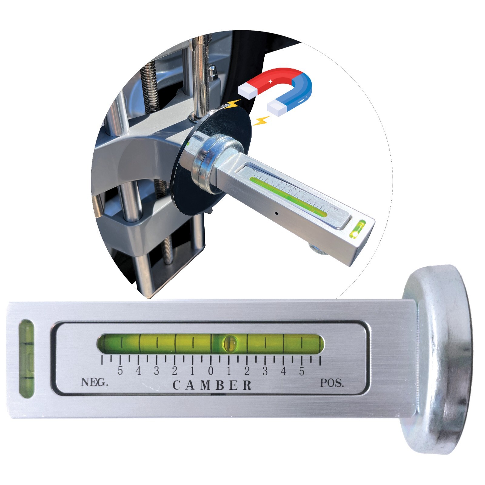 Magnetic Camber Gauge for Wheel Alignment