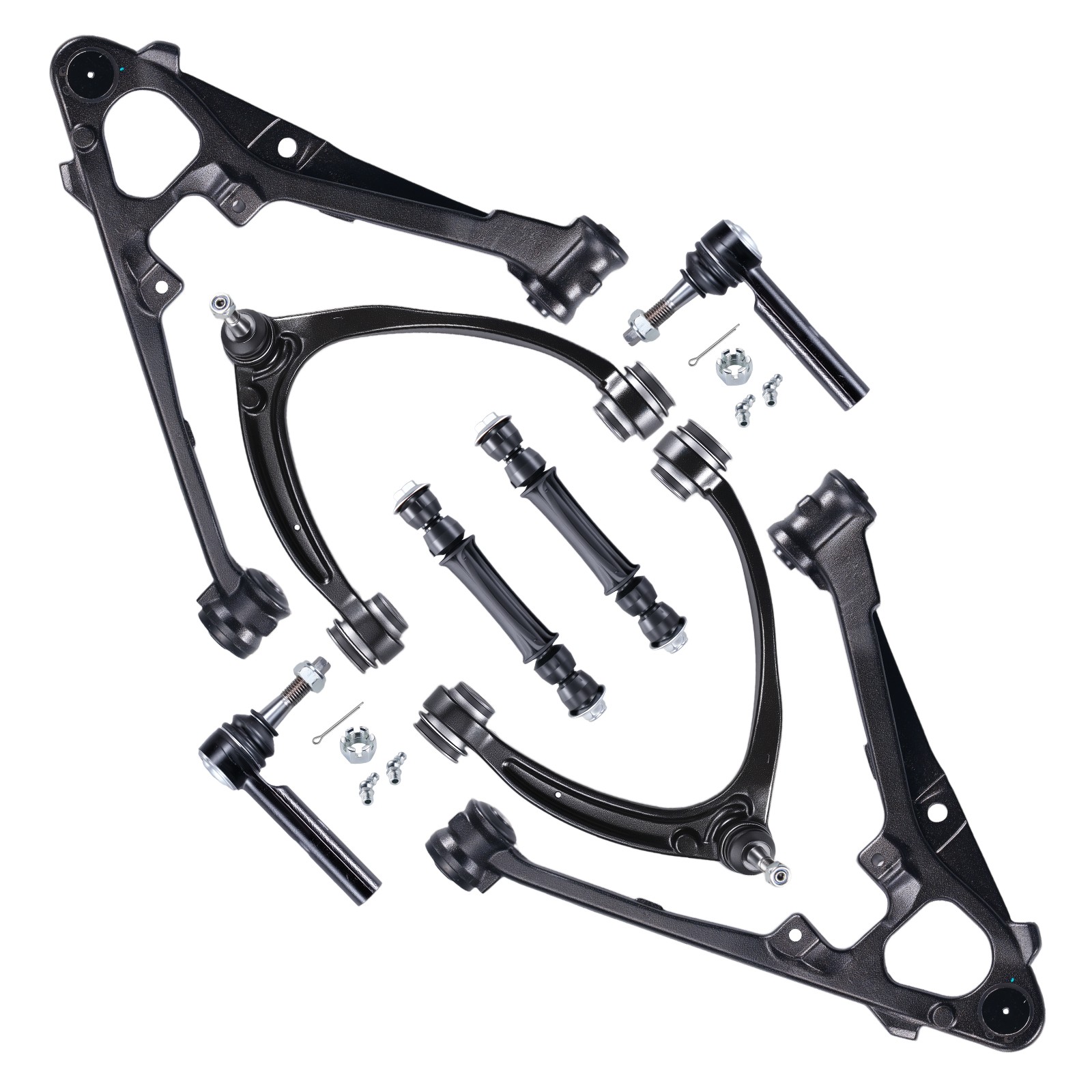 Front Upper Lower Control Arms Kit For 2007-2014 Chevy Tahoe Suburban GMC Sierra