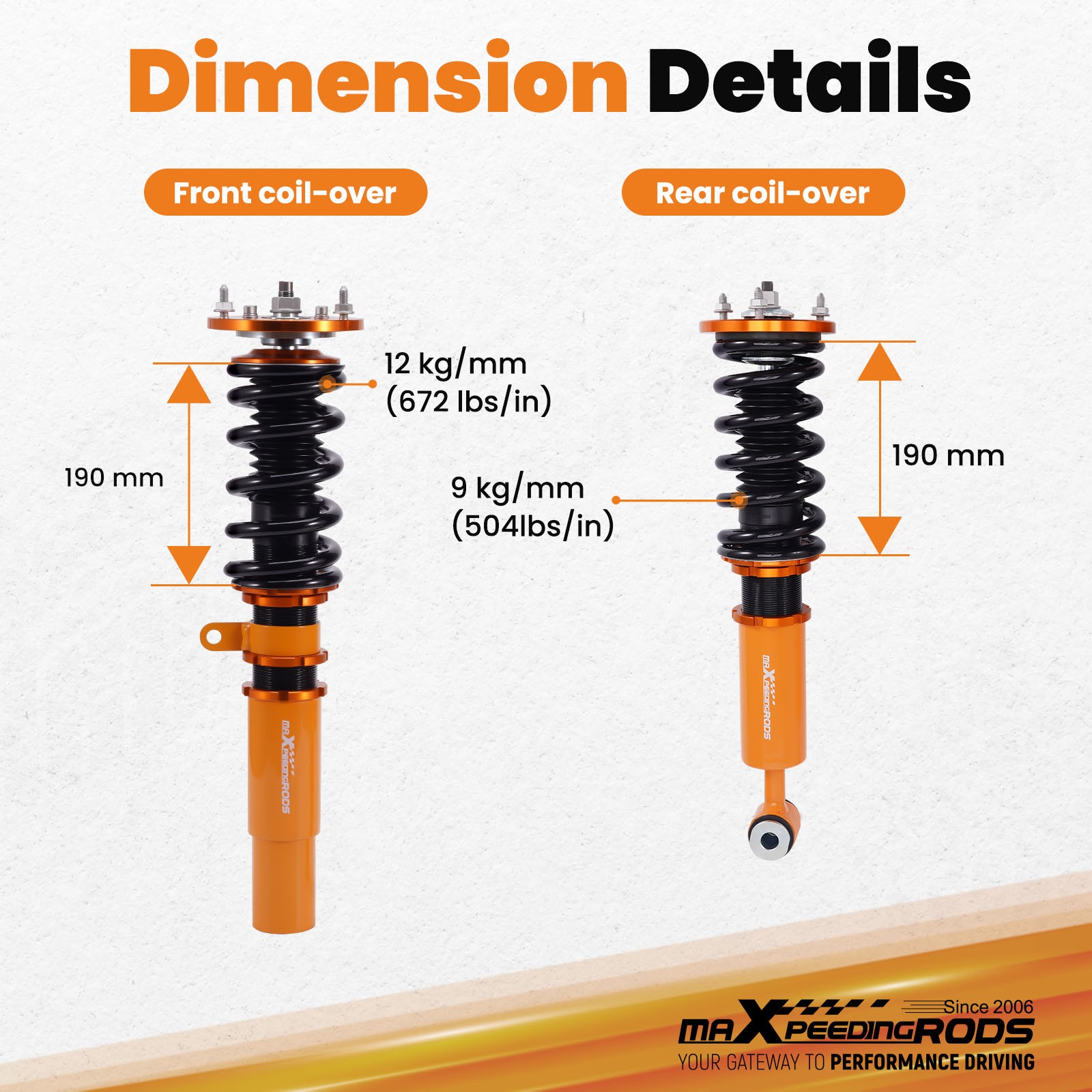 MaXpeedingrods 24 Way Coilover Kit for BMW E39 525i 530i 540i 5 Series 95-03