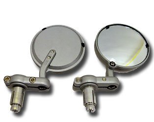 7/8 Inch Handlebar Matte Gray BAR END Mirrors