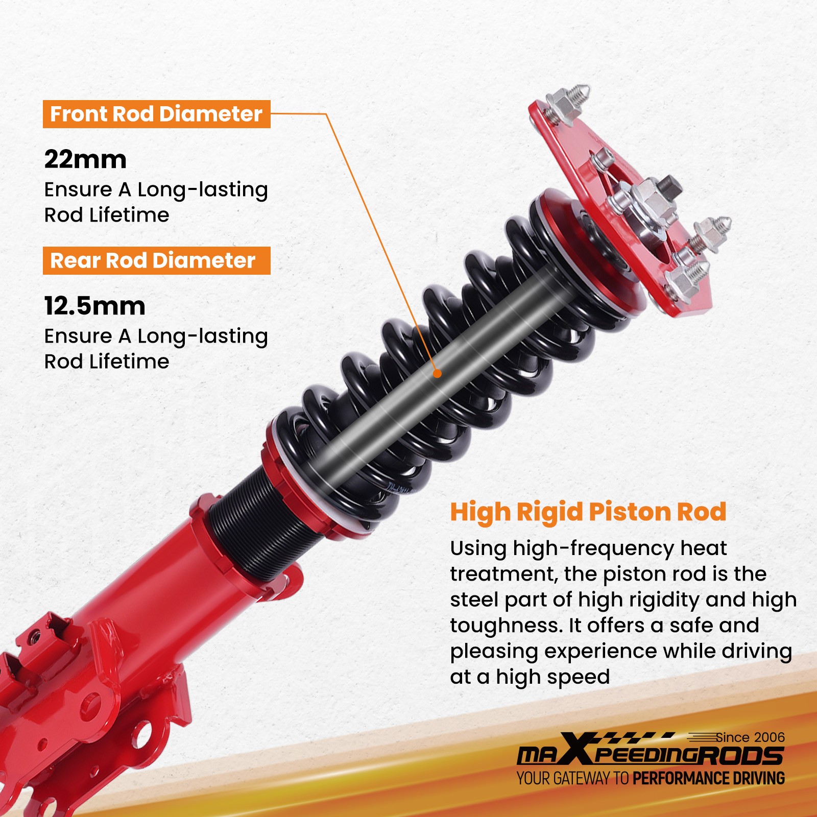 MaXpeedingrods Coilovers Shock Springs Kit for Hyundai Sonata (LF) 15-19