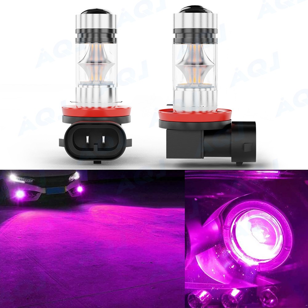 For Toyota Corolla 2009-2015 2016 – 2PC Pink Purple LED Fog Light Lamp Bulbs Kit