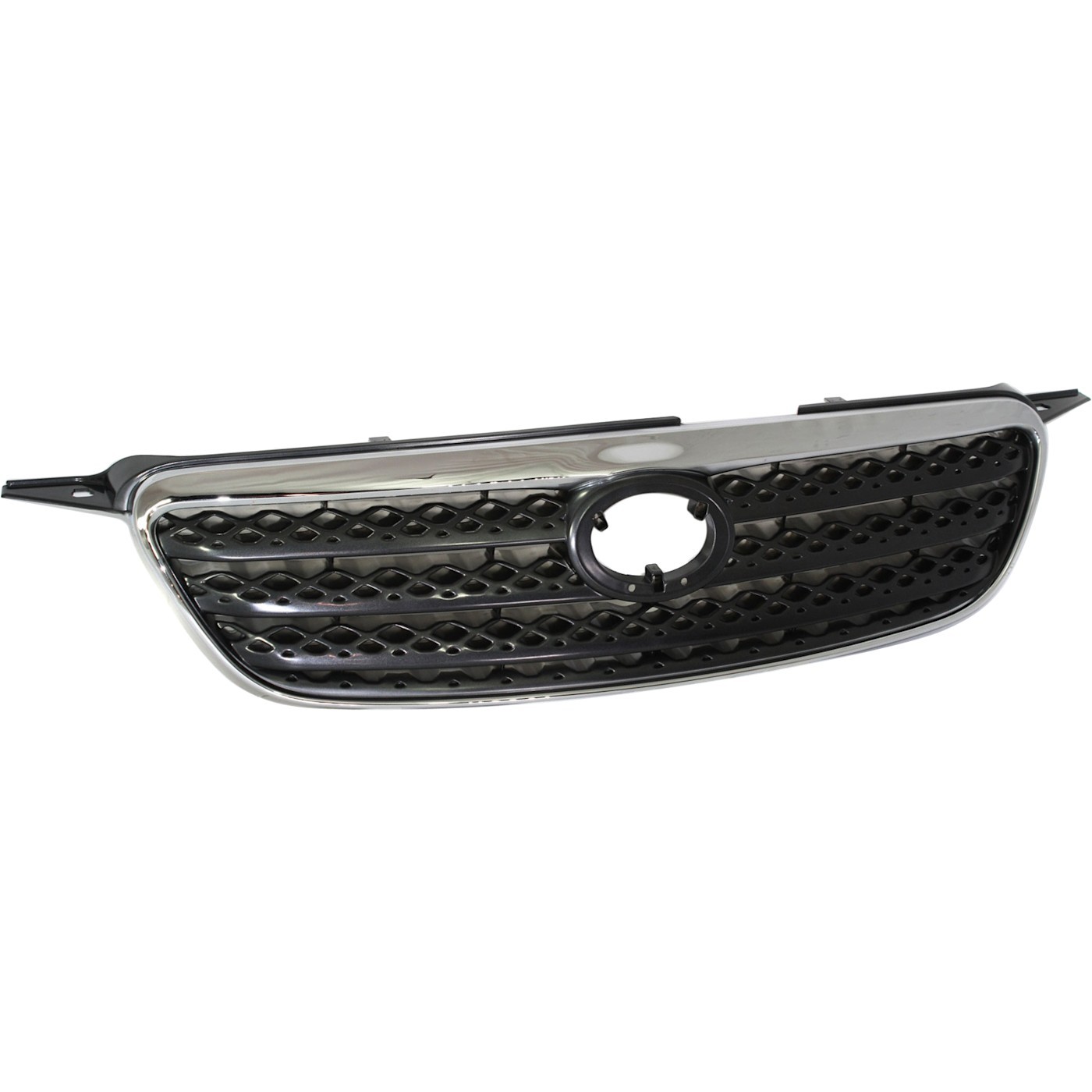Grille Assembly For 2005-2008 Toyota Corolla Chrome Shell With Dark Gray Insert