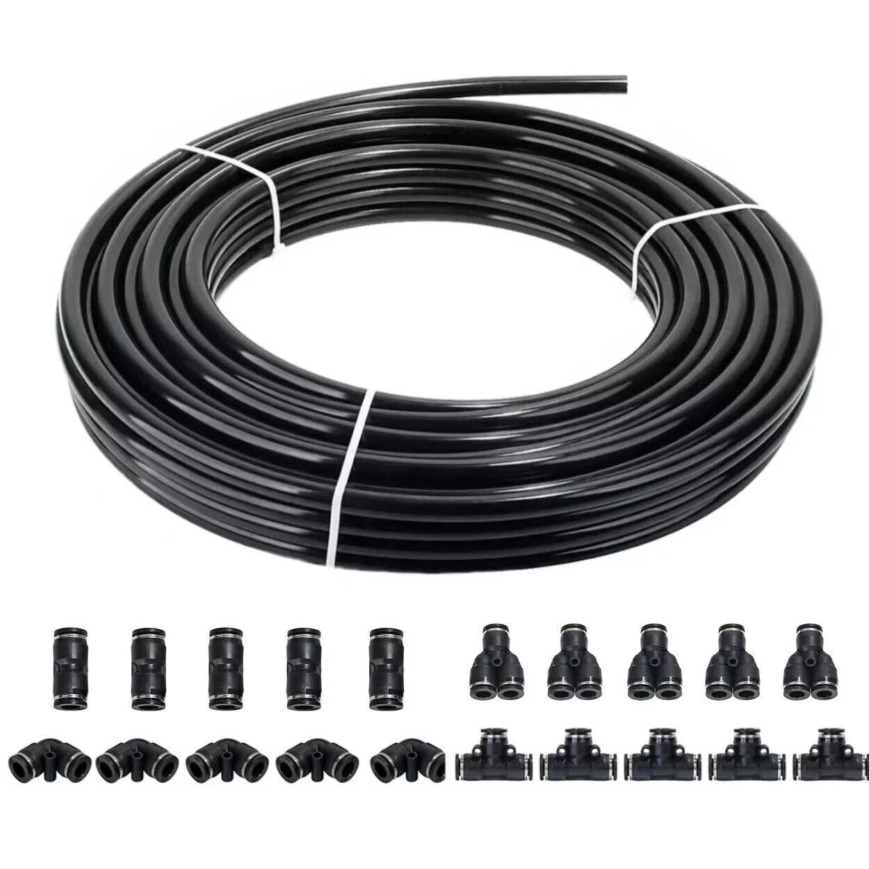 OD 3/8″ Nylon Air Line DOT Hose 33ft 50ft 100ft 200ft Or Push To Connect Fitting