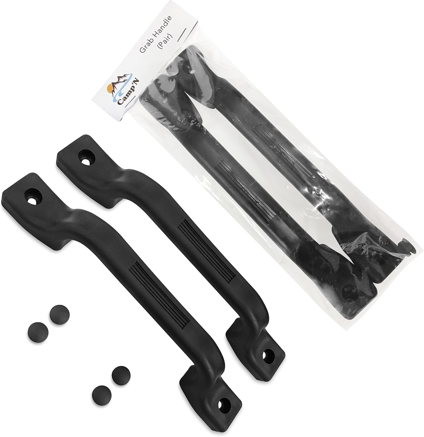 Lightweight Plastic RV Grab Handles with Mounting Hardware – Two Pack