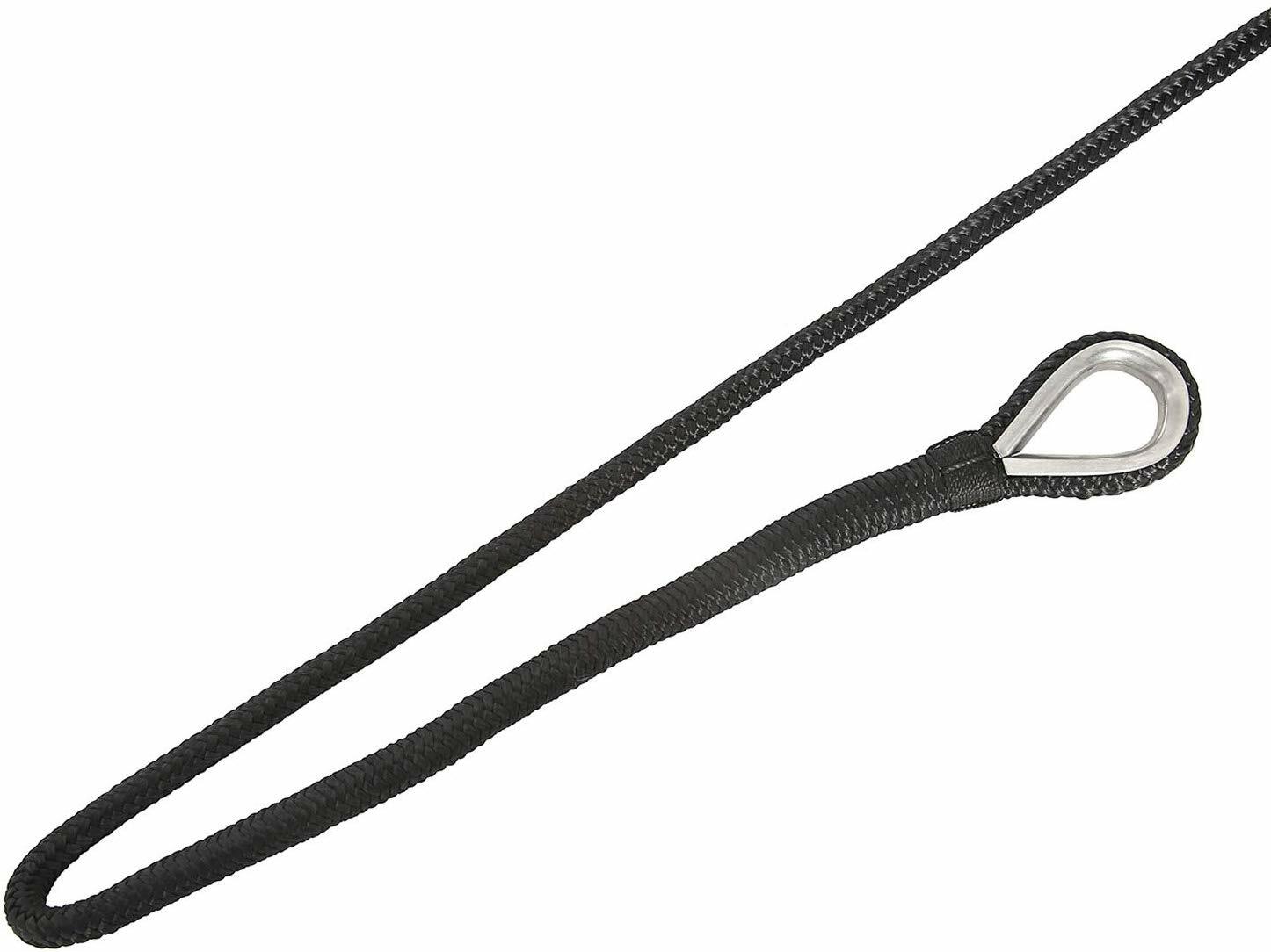 NovelBee 5/8 In X 200 Ft Double Braid Nylon Anchor Line with Thimble and Chuck