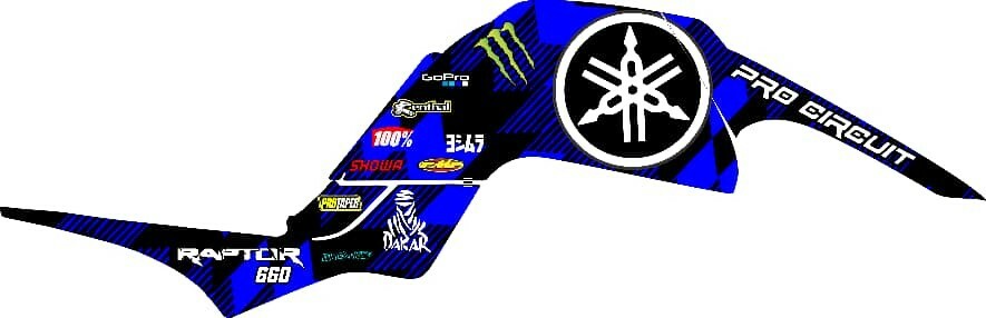 Yamaha Raptor 660 660r full gráphic Kit Raptor 600 Decals stickers ATV