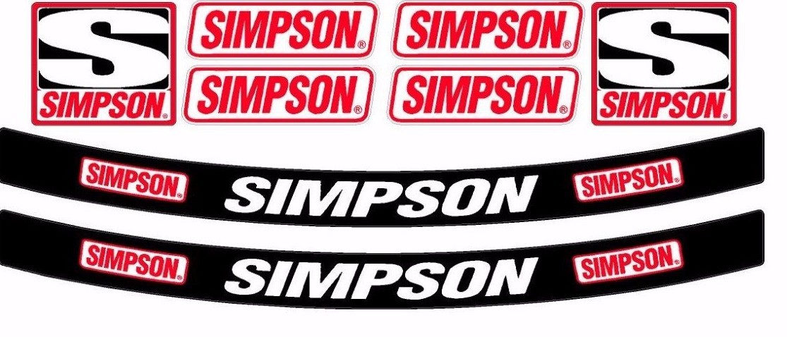 SIMPSON HELMET SUN STRIP STICKER DECAL