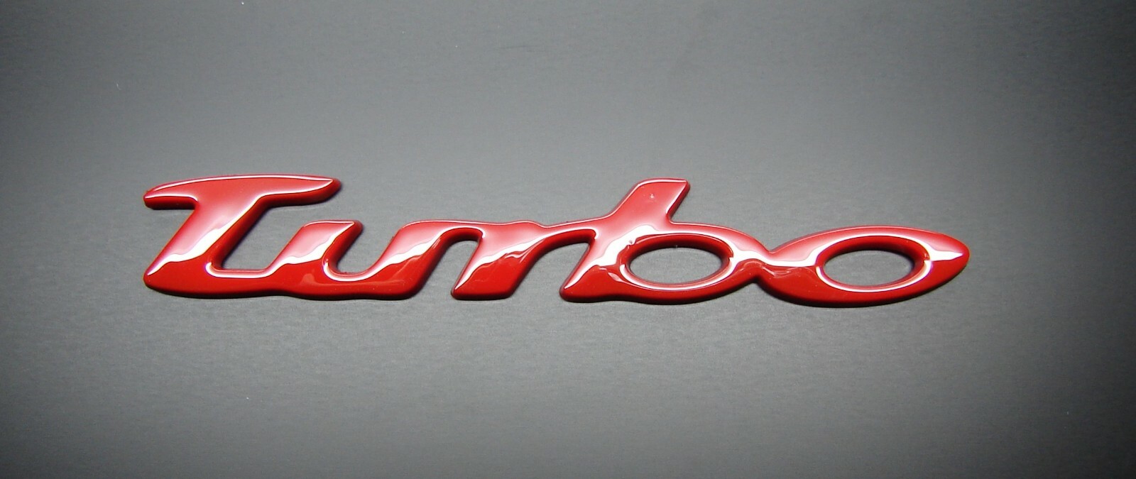 TURBO RED 3D CAR EMBLEM STICKER DECAL