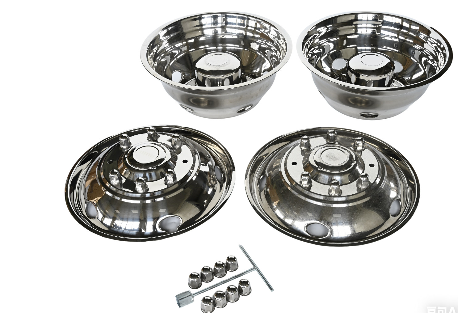 For 1999-2002 Ford F450/550 19.5″ Dually Wheel Simulator 8 Lug Dual Rim Cover