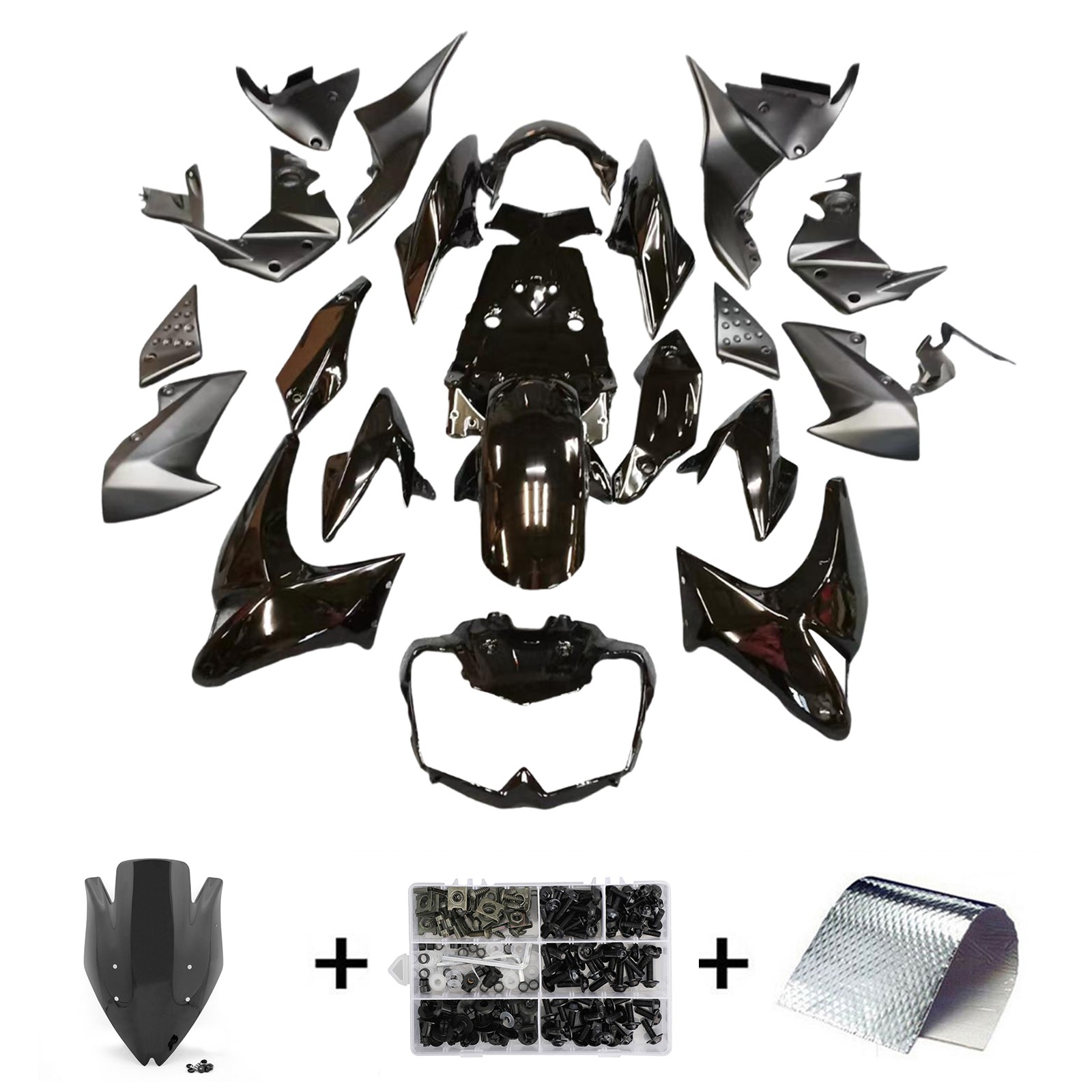 Injection Fairing Kit Bodywork Plastic ABS fit For Kawasaki Z1000 2007-2009 #103