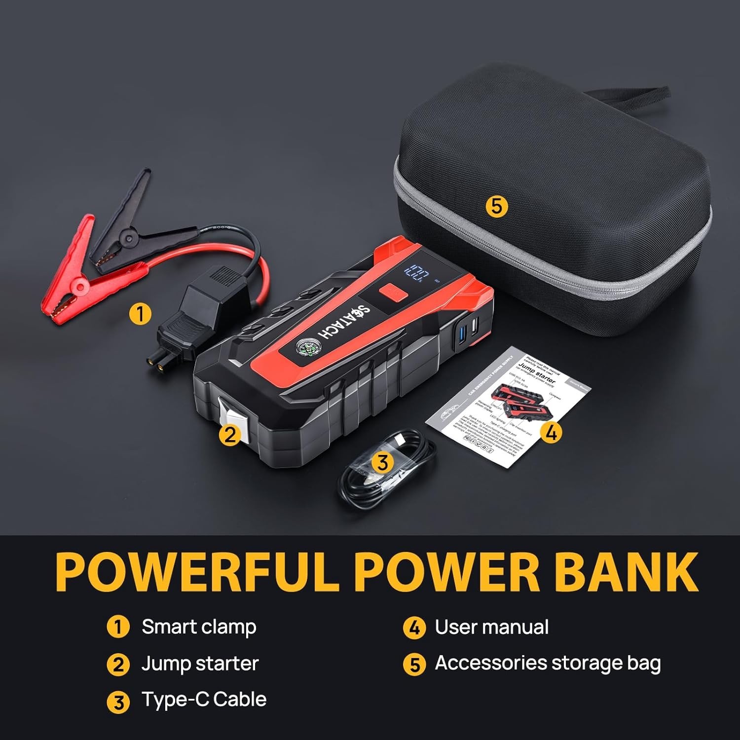 WOLFBOX Jump Starter , 4000A Portable Car Battery Booster