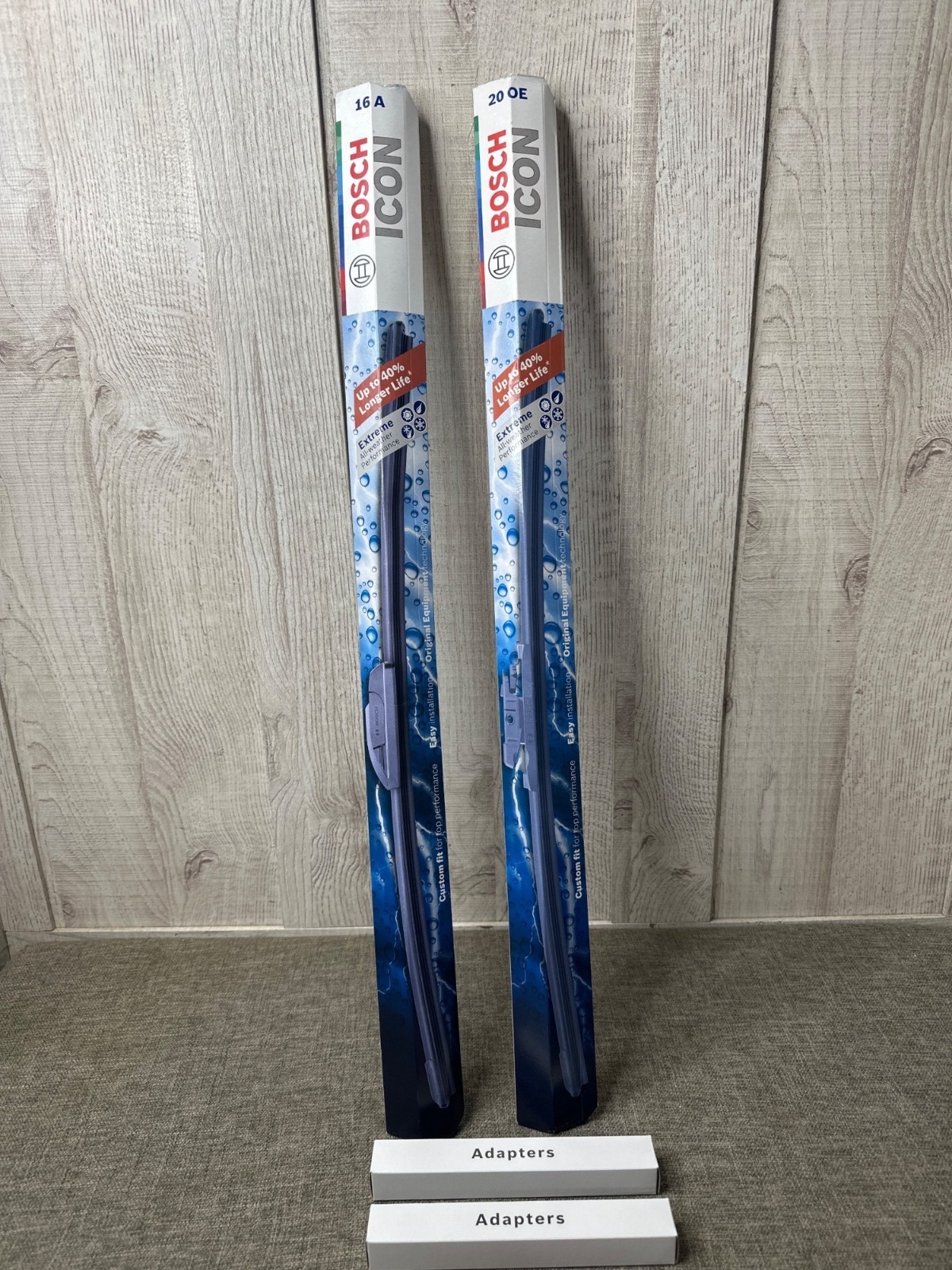 Bosch Icon Wiper Blades Set 16A 20OE Extreme All Weather Performance Custom Fit