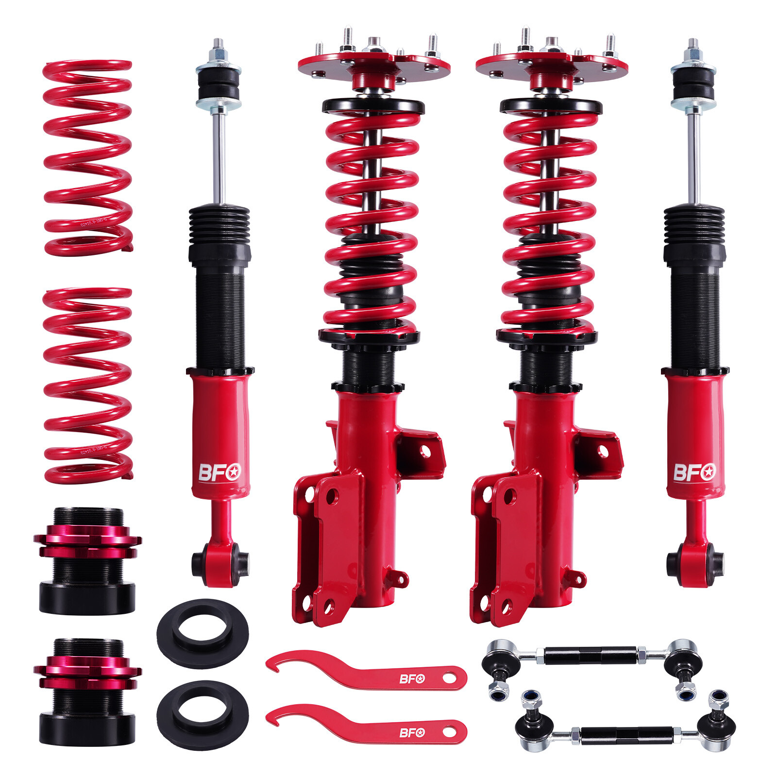 BFO Coilovers Strut Suspension Spring Kit For Ford Mustang 2005-2014 Adj. Height