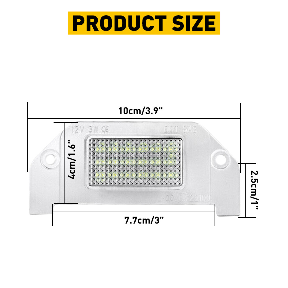 For 2013-2016 Dodge Dart LED License Plate Light Lamps White Super Bright OXILAM