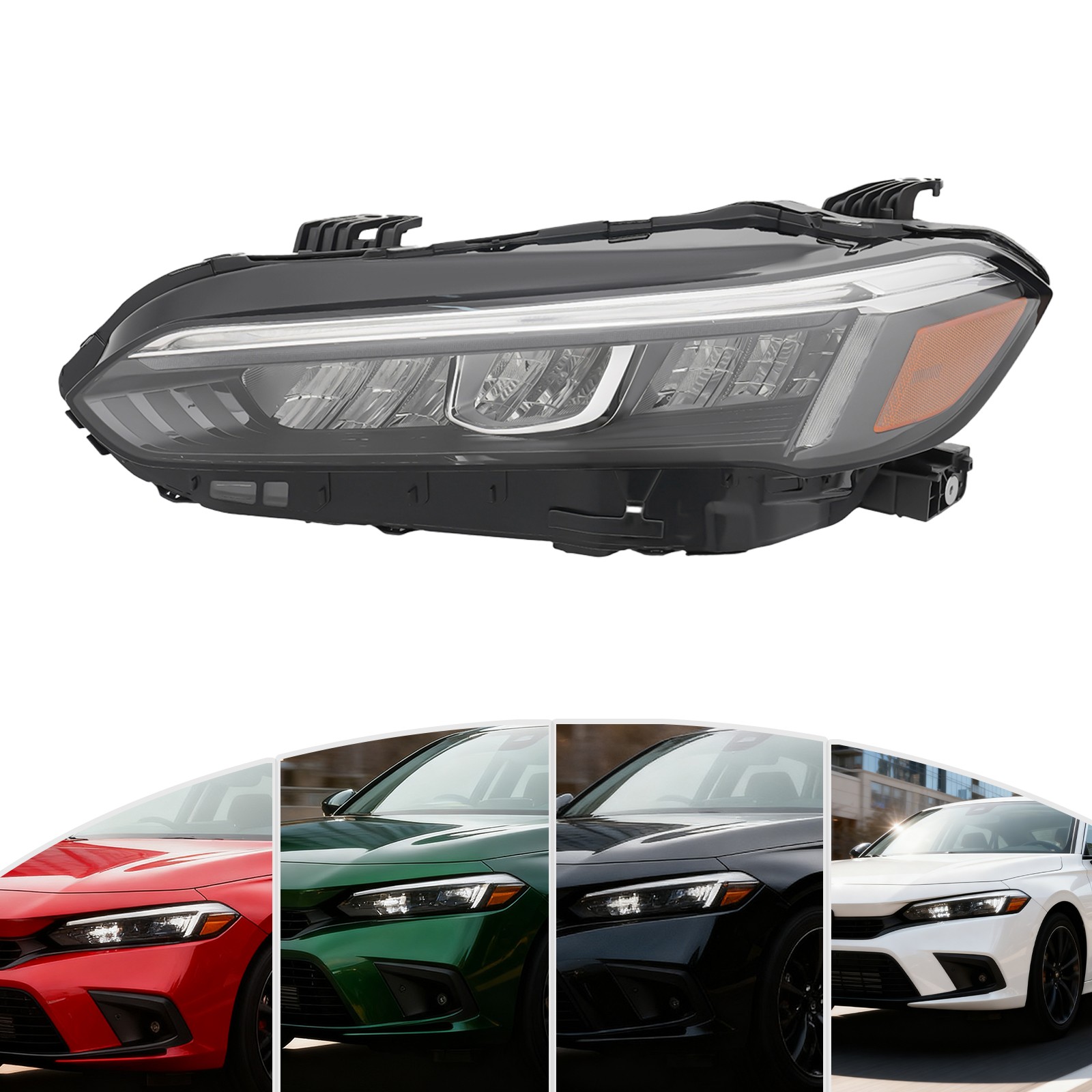 For 2022-2025 Honda Civic EX/LX LED Headlight Assembly Headlamp Left Driver Side