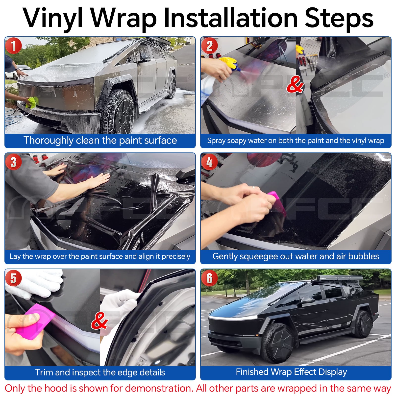 Cybertruck DIY PreCut PPF Paint Protection Film Wrap Color Changing Matte Black