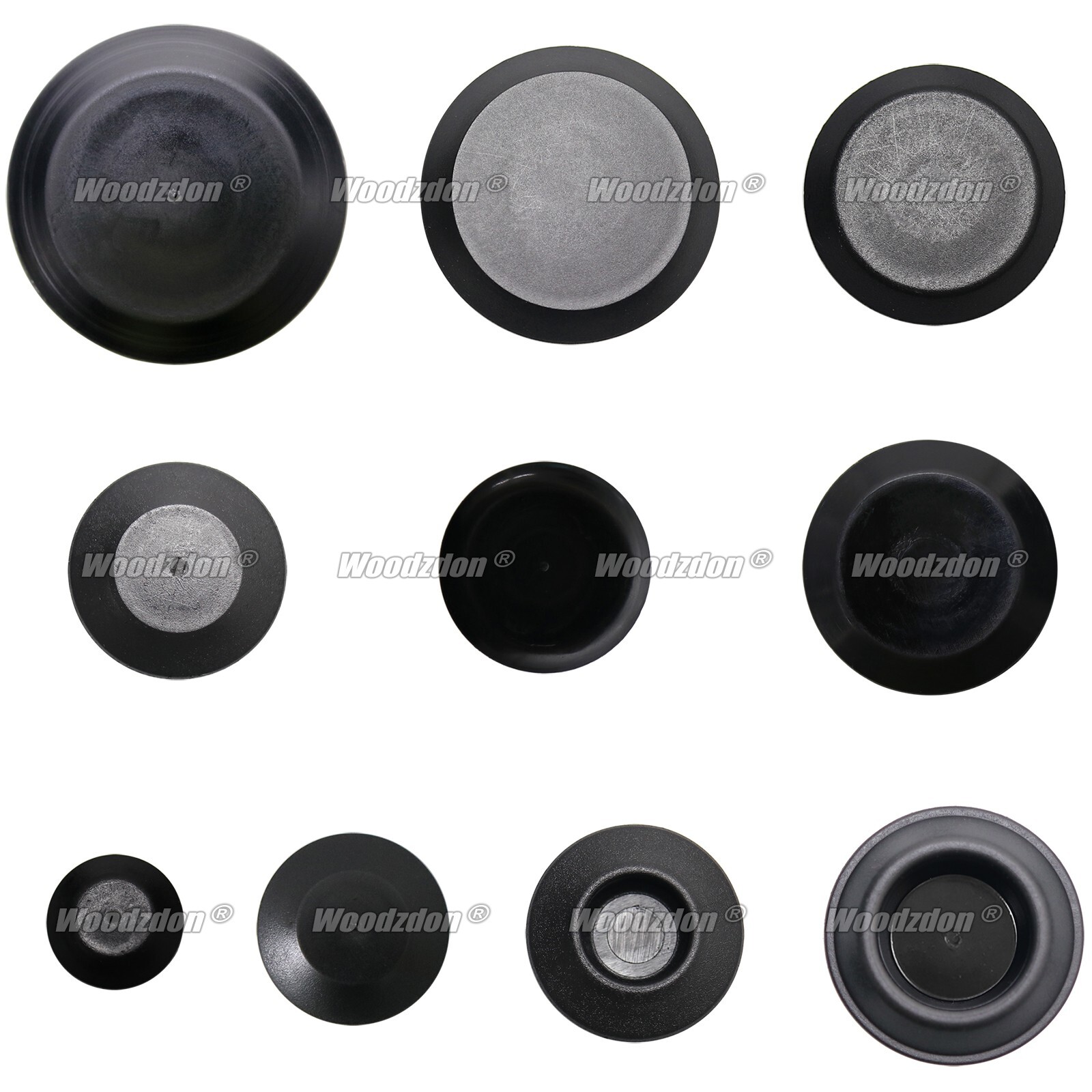 100pcs Black Plastic Hole Plugs Assortment Kit Flush Mount Auto Body Sheet Metal