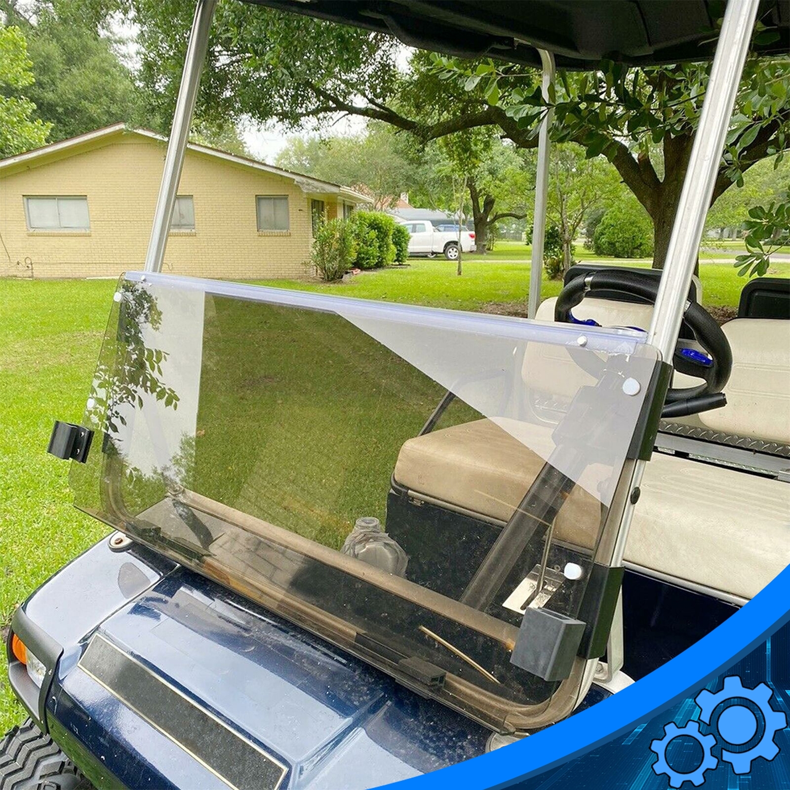 Folding Golf Cart PC Tinted Windshield windscreen For Club Car DS 1982-2000.5