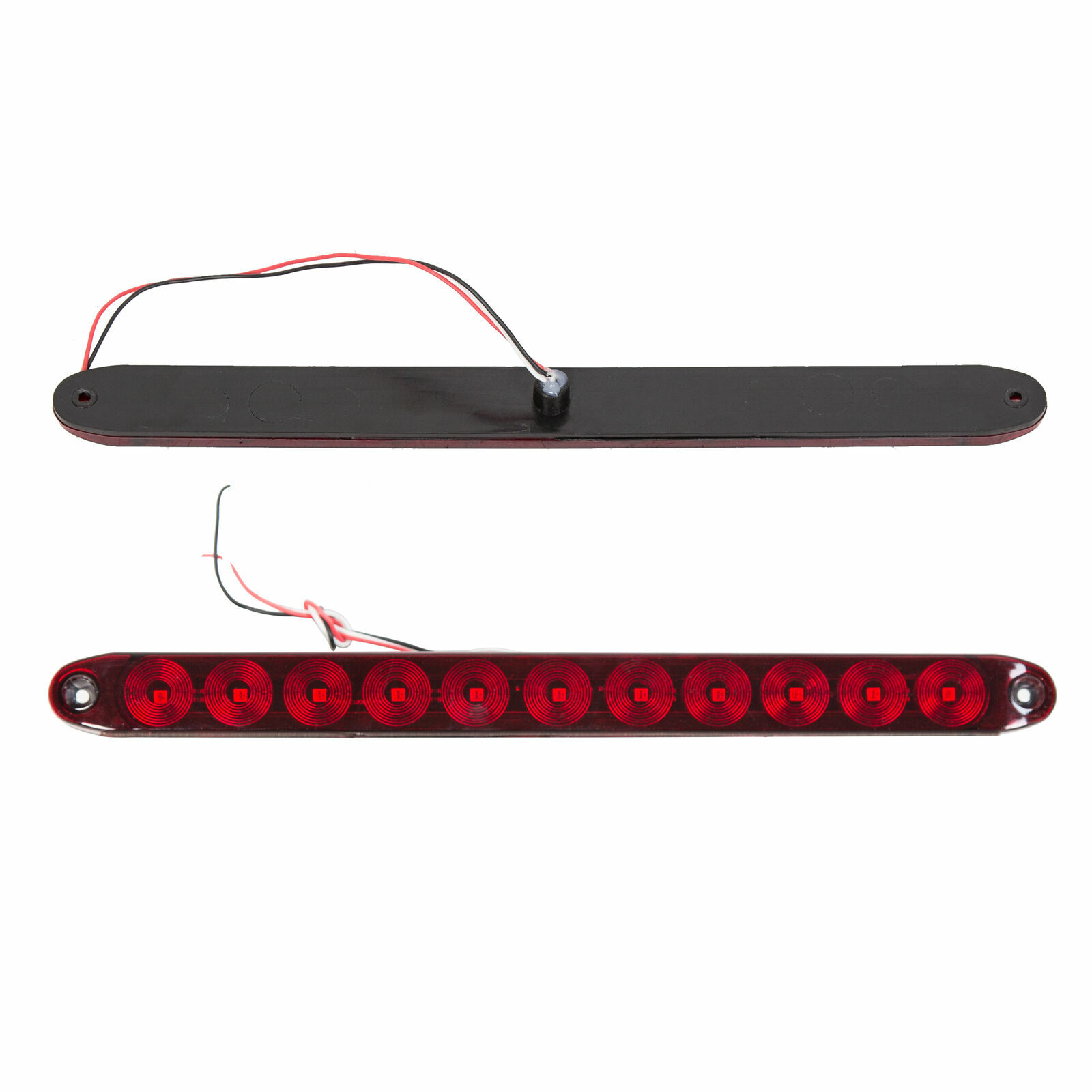 2×16″ 11 LED Red Sealed Truck Trailer Brake Stop Turn Tail Submersible Light Bar