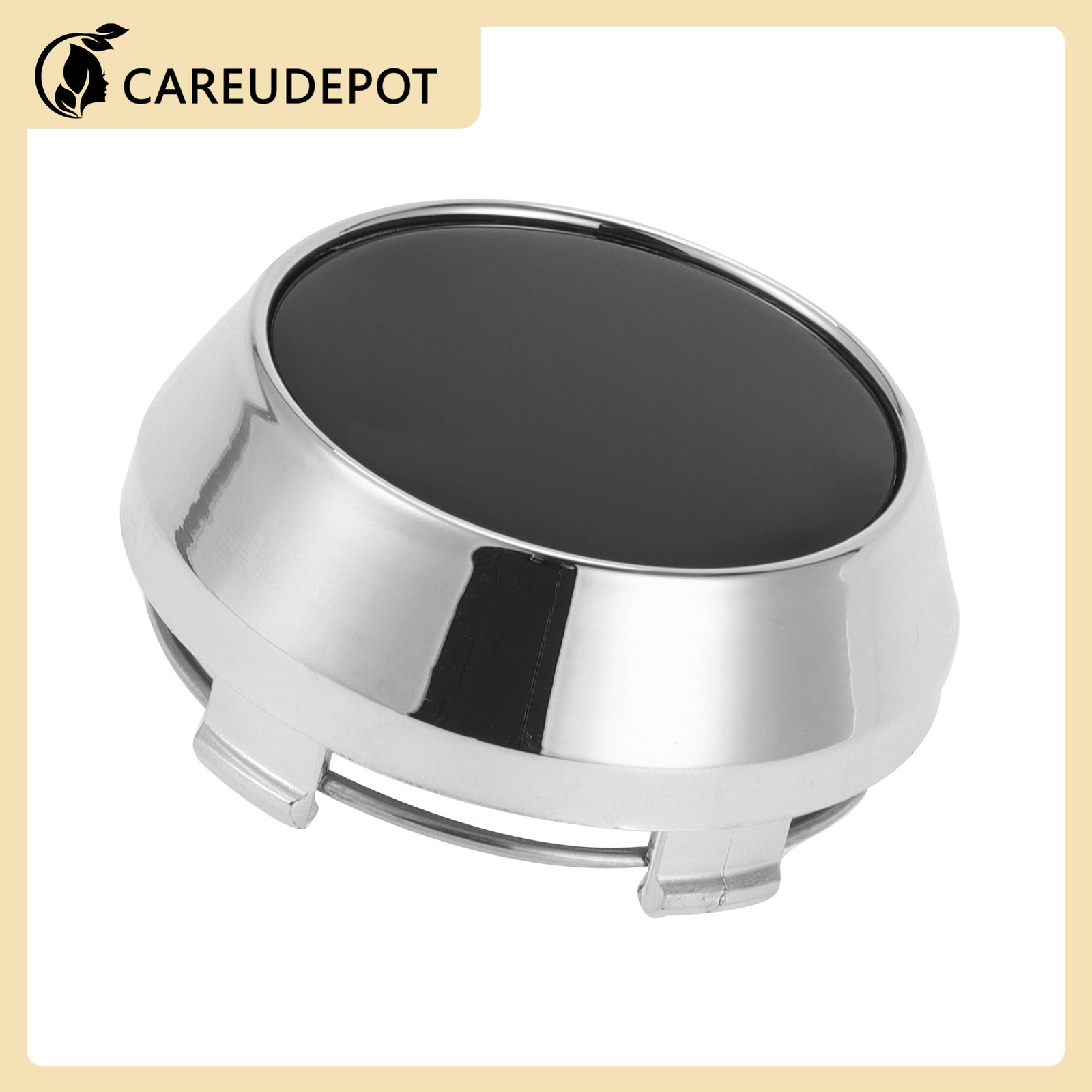 60mm 2.36″ OD Universal Car Wheel Hub Center Caps Chrome Silver Tone Black New