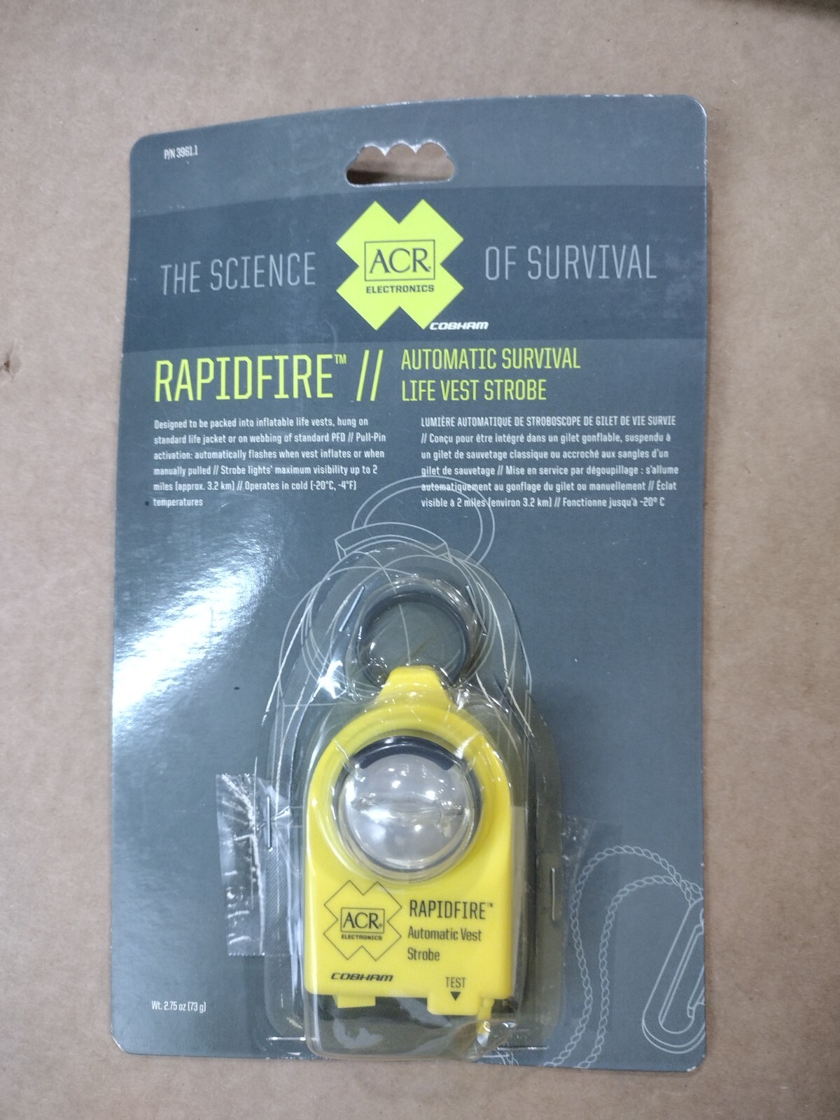 ACR Electronics 3961-1 Rapid Fire Automatic Survival Life Vest Strobe ( Opened )