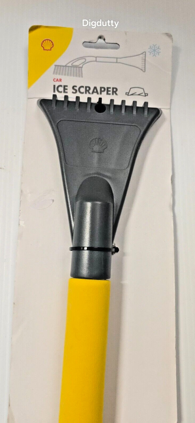 Shell LIGHTWEIGHT 24″ Snowbrush W/ Bear Claw Car Ice Scraper – Yellow / Grey