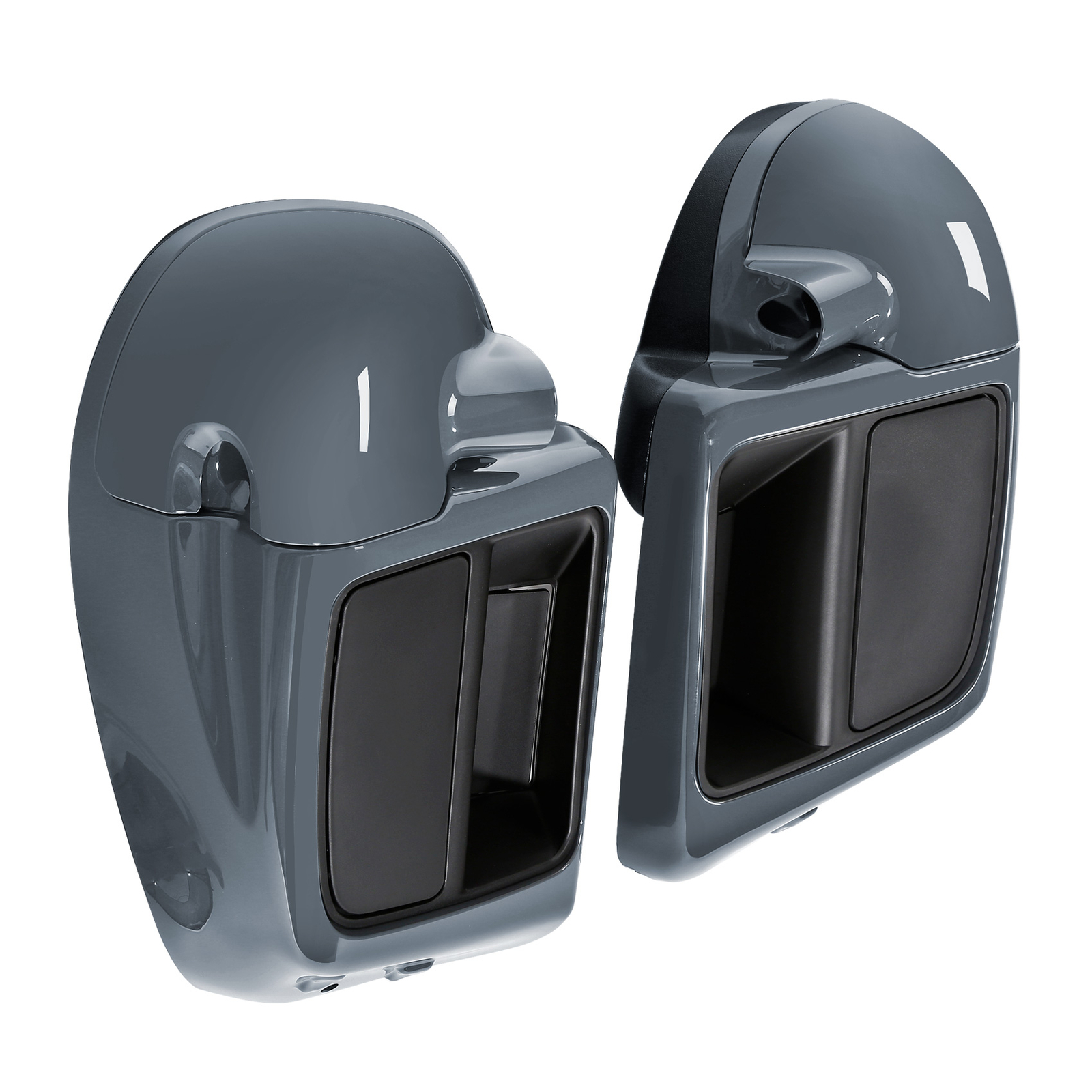 Lower Vented Fairings & Engine Guard Fit For Harley Touring 14+ Gunship Gray