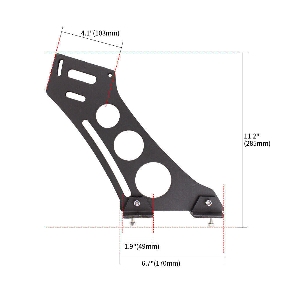 10″Style Spoiler Mount Brackets Universal Car CNC Rear Wing Trunk Stand
