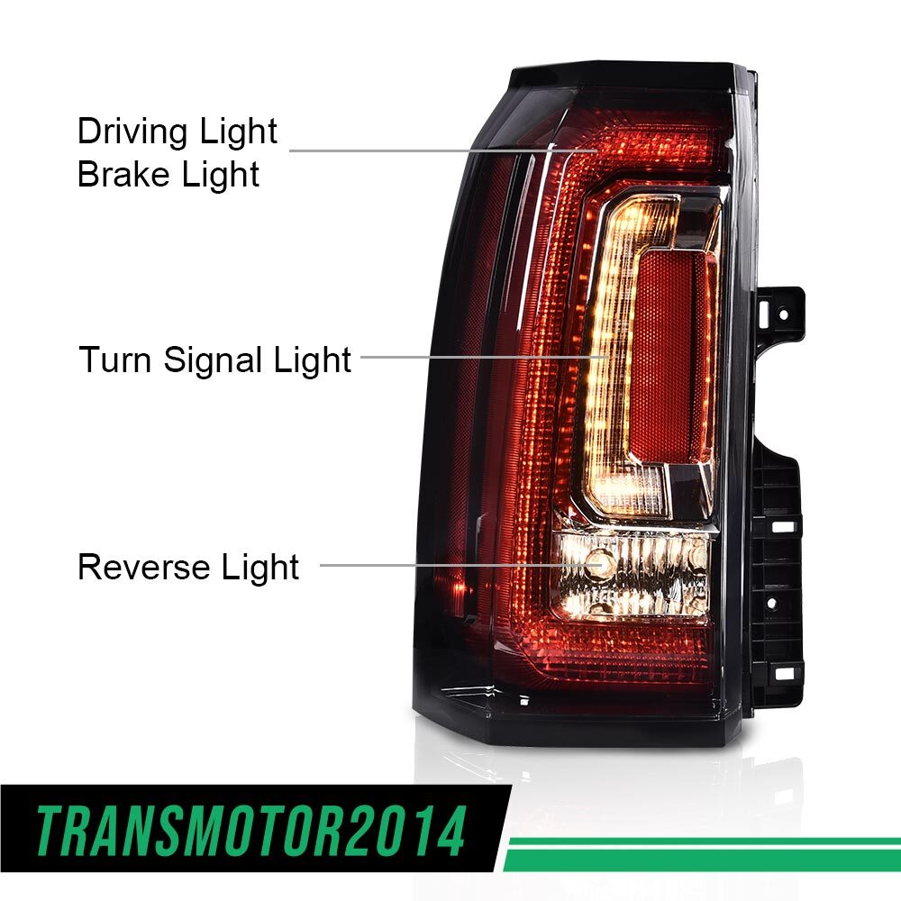 Left Driver Tail Light For 2015-2020 GMC Yukon Rear Brake Taillamps Stop Lights