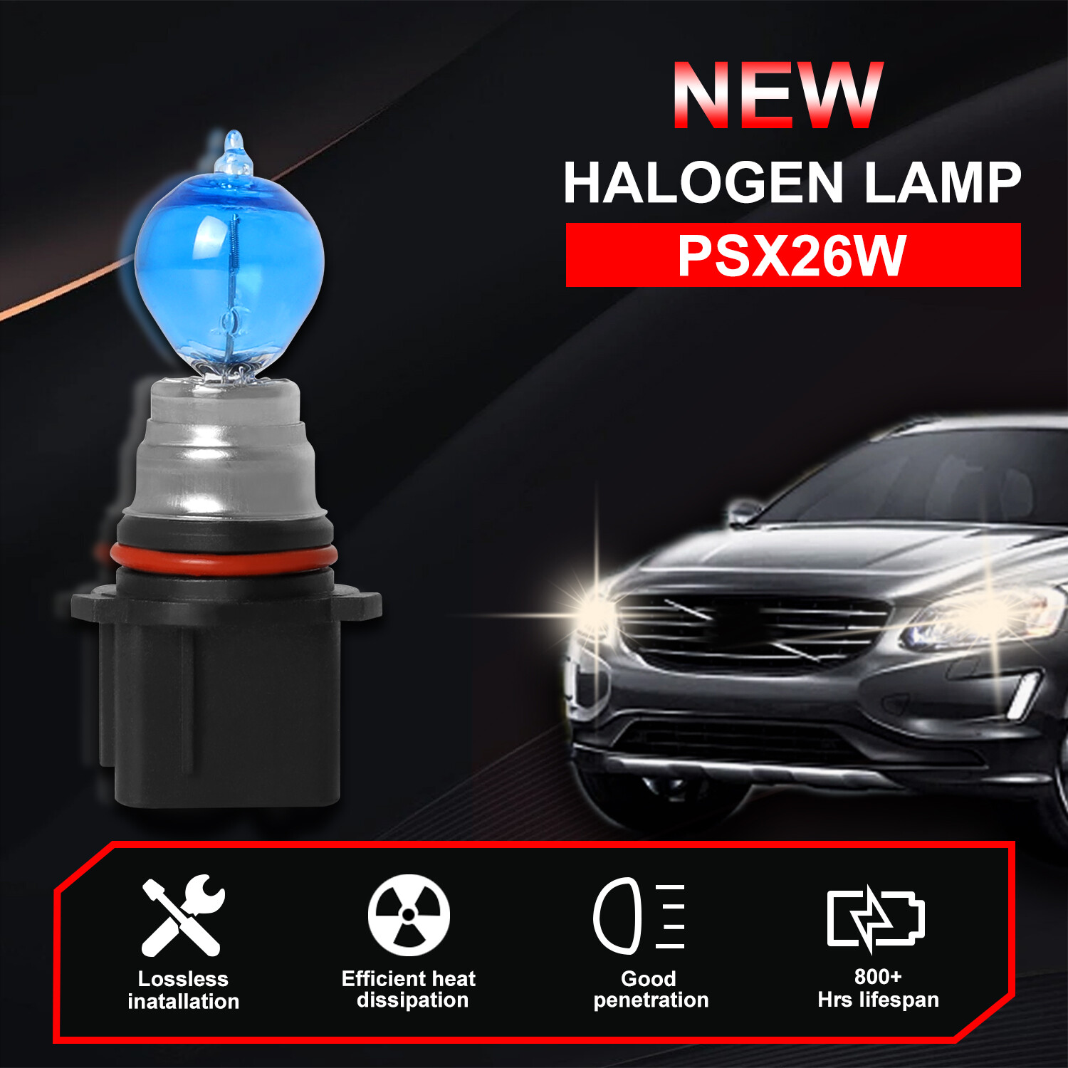For Mazda CX-5 2013-2015 P13W Halogen Daytime Running Light DRL Bulb Warm White