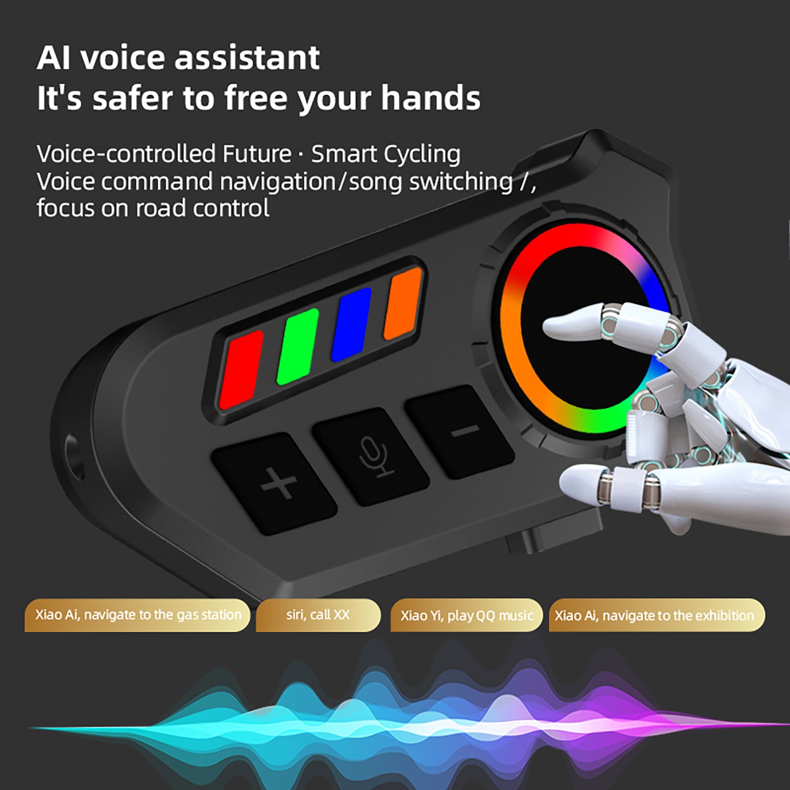 Bluetooth 6.0 Motorcycle Helmet Headset Voice Assistant IP65 Dust Rain Proof
